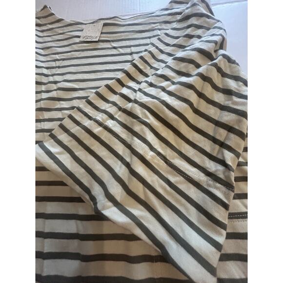 Free People Charlie Mini Dress Striped Seaweed Khaki Oversized Size Small NWT - Picture 9 of 15